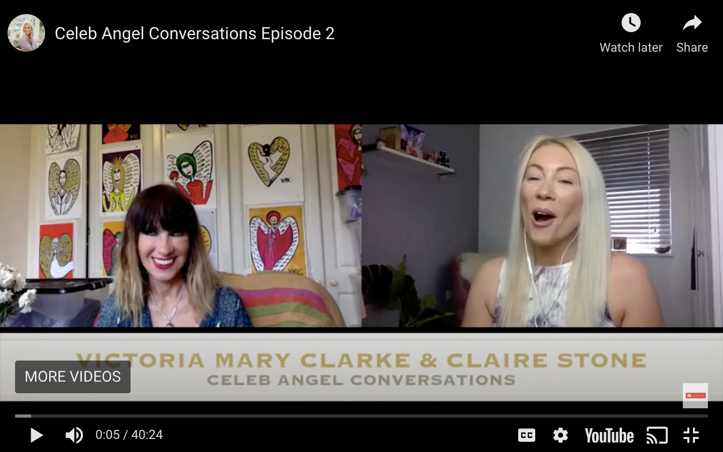 Chatting about angels with Claire Stone