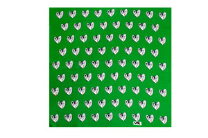 Gaelitrea the Inner Guidance Angel square silk scarf emerald green