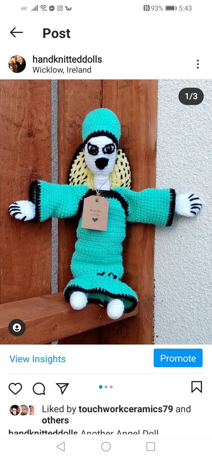 Leesatrea hand knitted doll